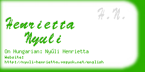 henrietta nyuli business card