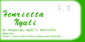 henrietta nyuli business card